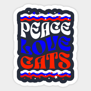 Peace Love Cats Sticker